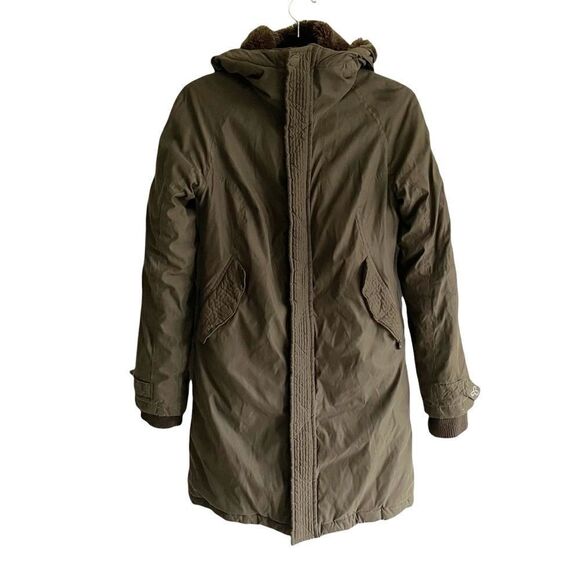ARITZIA Tna Aspen Winter Parka Jacket Coat Hood Olive Army Green XS - Picture 1 of 9